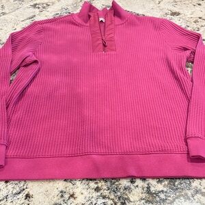 Lands' End Vibrant Pink Knit Top